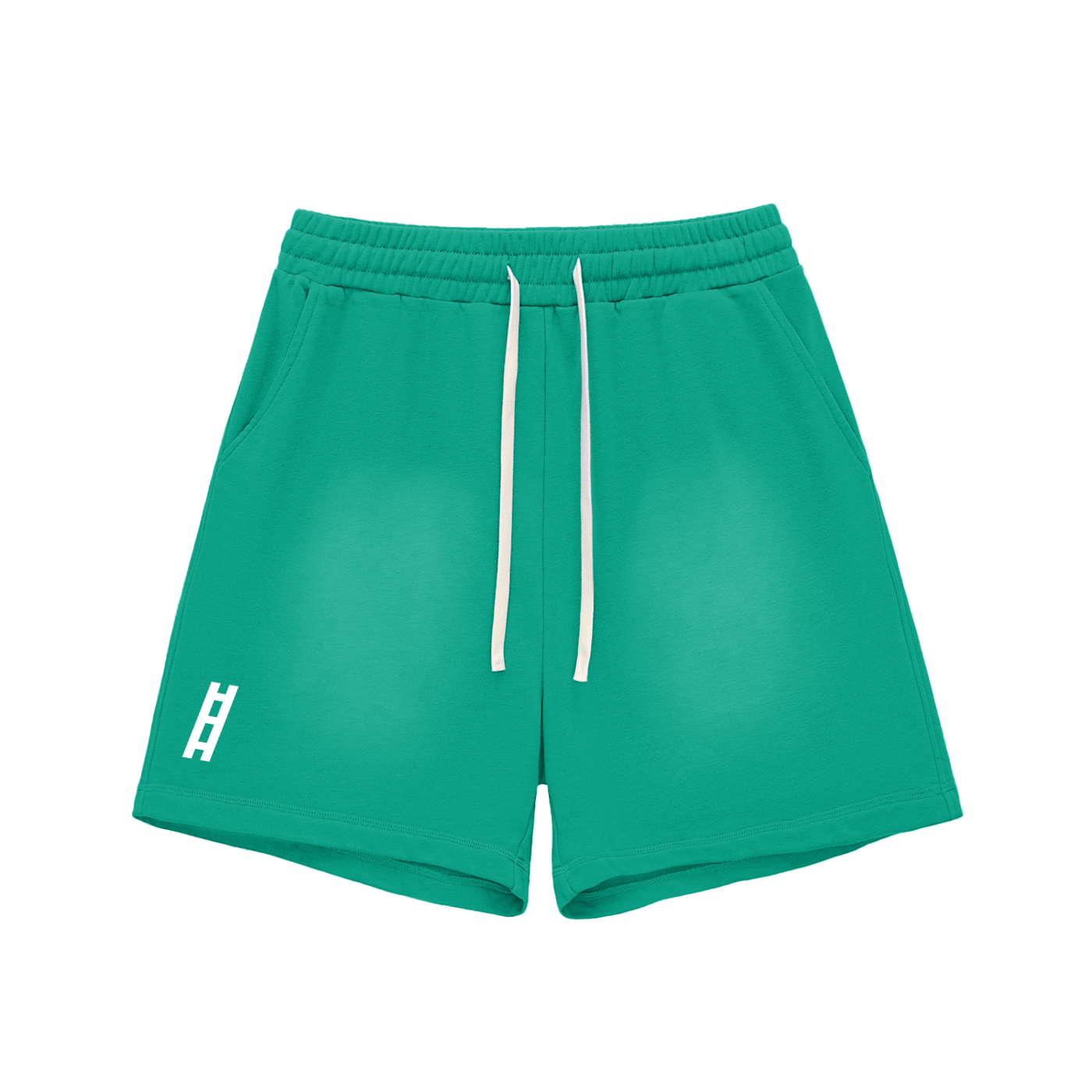 ELPHIE Raw Edge Cotton Shorts